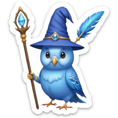 Budgie wizard sticker