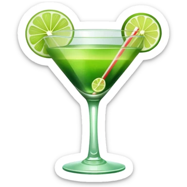 green coctail sticker