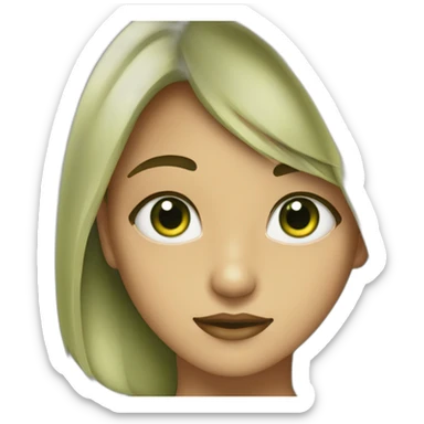 chica ojos verdes sticker