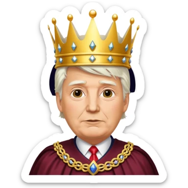 President Trump as 90 year old king sticker