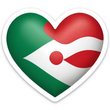 Somaliland flag emoji, heart-shaped sticker