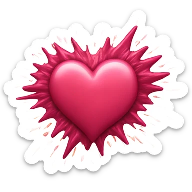 Hearts bursting sticker