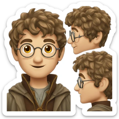 harry potter in hobbit sticker