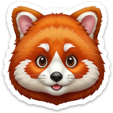 Panda vermelho só a cabeça  sticker