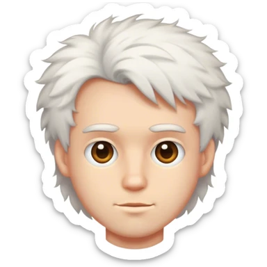 a dude with a fluff cut  sticker