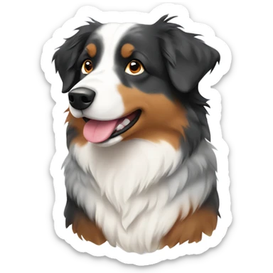 Heart with colors of an Australian shepherd in it sticker