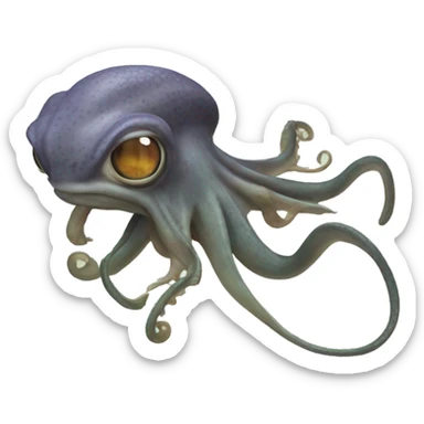 Squid lizard sticker