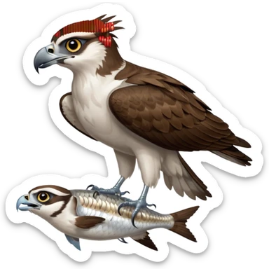 Eastern Osprey with fish sticker