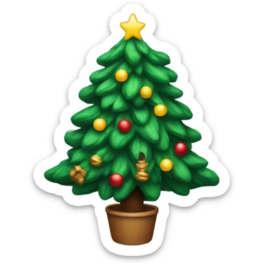 A Christmas tree cozy sticker