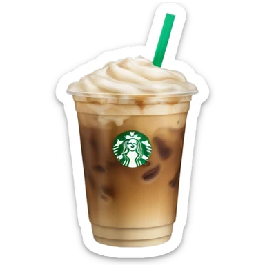 starbucks vanilla iced coffee with no whip sticker