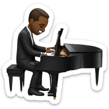 jazz pianist performance  sticker