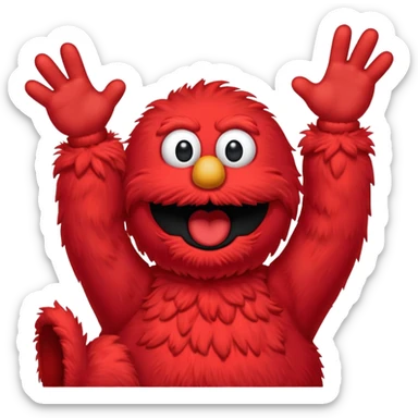 Screaming Elmo sticker