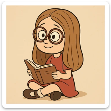 Little girl Gloria Steinem  sticker