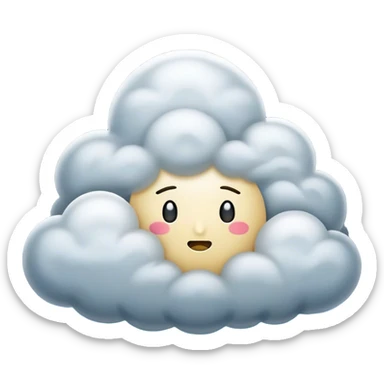 Cinematic Realistic Nimbus Emoji, Dark and foreboding, with thick, heavy clouds swirling ominously in the sky. The clouds are dense with rain, ready to pour down as the atmosphere charges with energy and anticipation. Soft glowing outline, capturing the essence of stormy tension and impending rain in a dense nimbus cloud! sticker