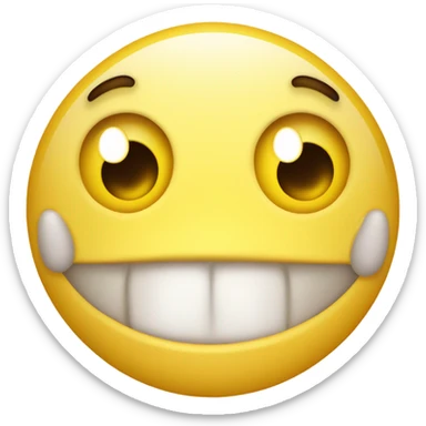 standard yellow emoji face with eyes wide open, tongue out with saliva drooping off of it   sticker