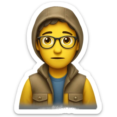 a regular yellow emoji face side eyeing sticker