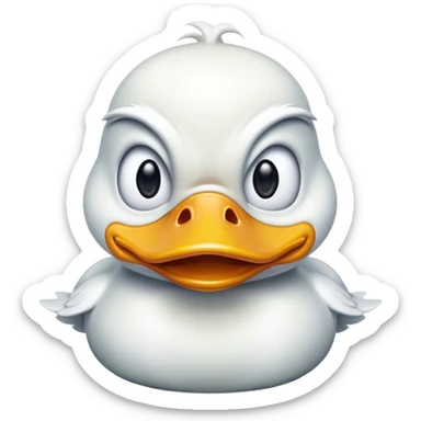Angry ducky sticker