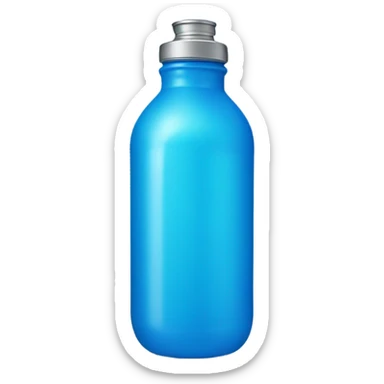 Blue water bottle sticker