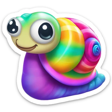 Lisa frank cute snail  sticker