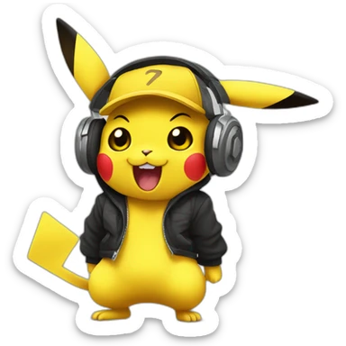 Picachu hiphop sticker