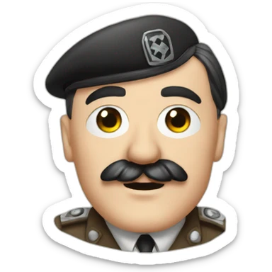 Adolf hitler with a béer sticker