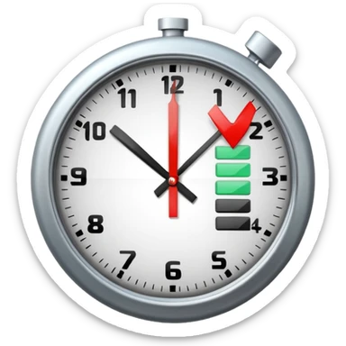 clock combined with a checklist sticker