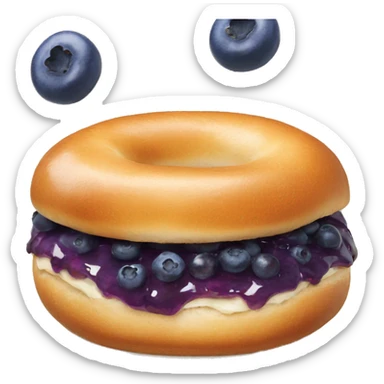 blueberry bagel sticker