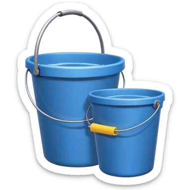 bucket filled cleaning equipments sticker