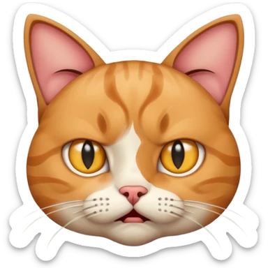 Cat that is annoyed  sticker
