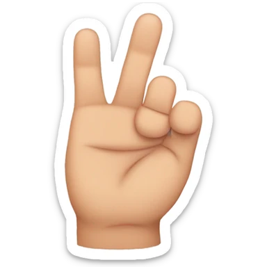 thumb between first two fingers hand closed sticker