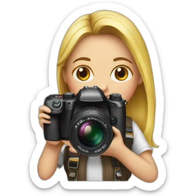 girl photographer sticker