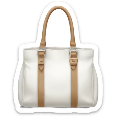 channel white bag sticker