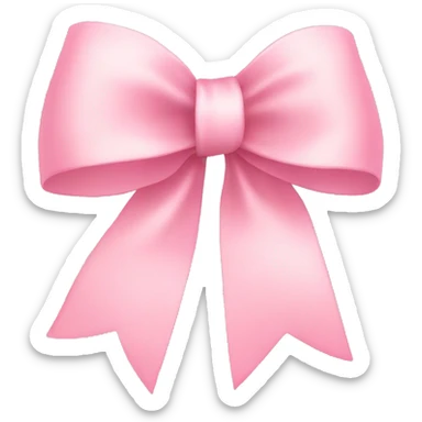 light pink ribbon bow sticker
