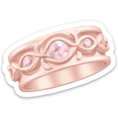 pastel pink wedding rings sticker