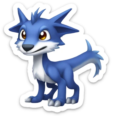 Cute Chibi Lombax-Sergal-Vernid-Fakemon full body sticker