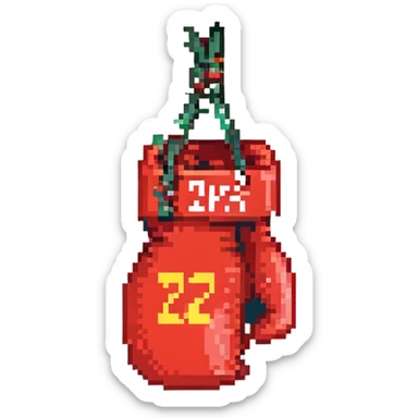 красные боксерские перчатки с надписью "23", no background sticker