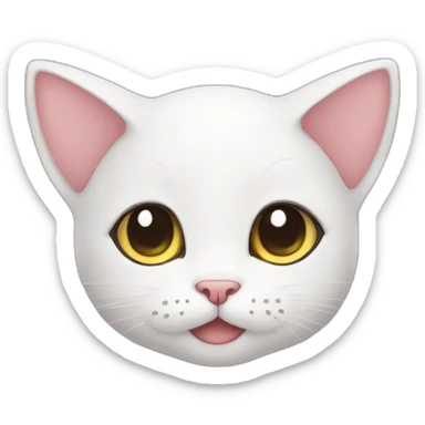 small and cute anime cat sticker