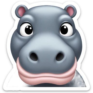 hippo sticker