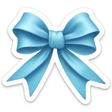 Light blue bow sticker