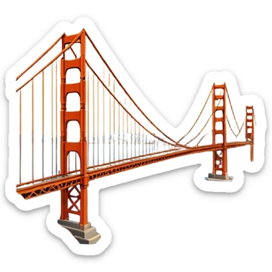 Golden Gate Bridge 🌉 in frame sticker