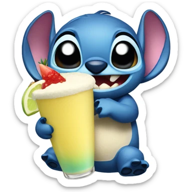 Stitch with pinocolada sticker