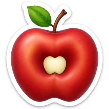 worm make a hole on a apple sticker