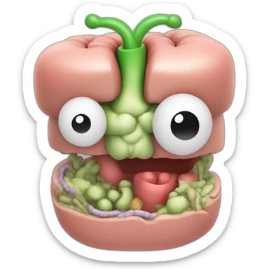 A 3D model of digestive system  sticker