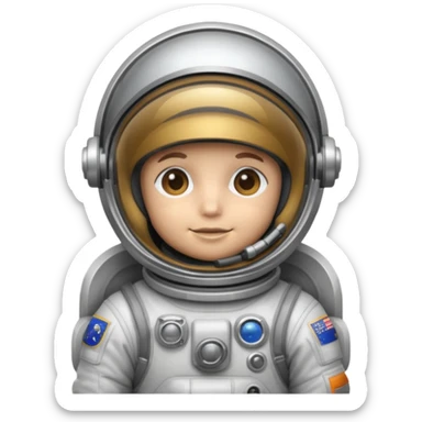 sparrow with astronaut suit sticker