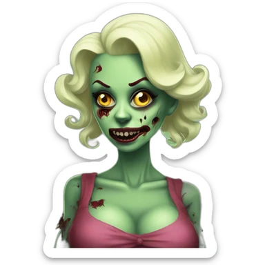 zombi pinup sticker
