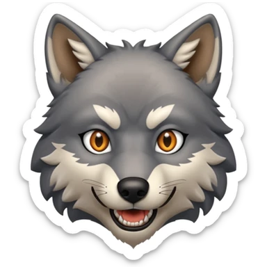the wolf in the little red riding hood story sticker