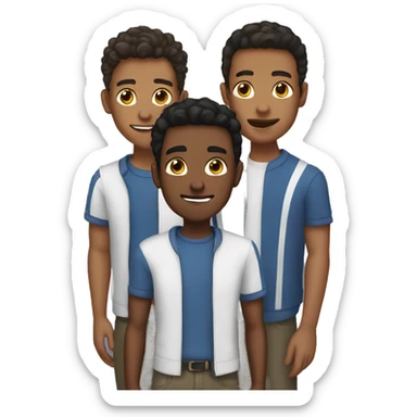 3 teenage boys sticker