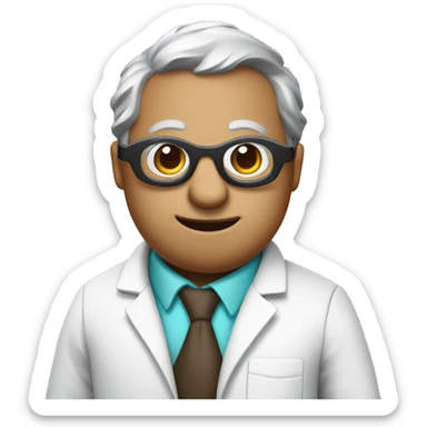 A scientist mole wearing labcoat and goggles sticker