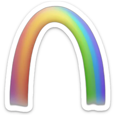 Uncolored rainbow sticker