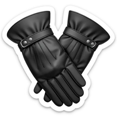 Black gloves  sticker